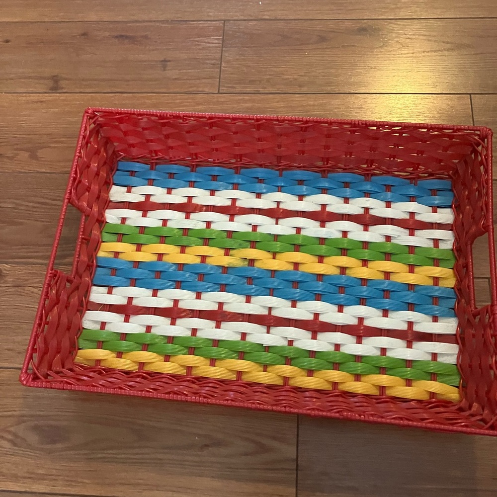 Large basket weave tray - Picture 1 of 6